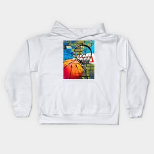 Basketball art print swoosh 107- Basketball artist design Kids Hoodie